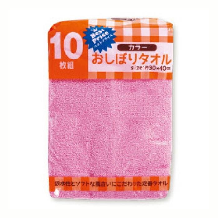カラーオシボリタオル10枚組 おしぼり ハンドタオル 34ｘ40cm | 