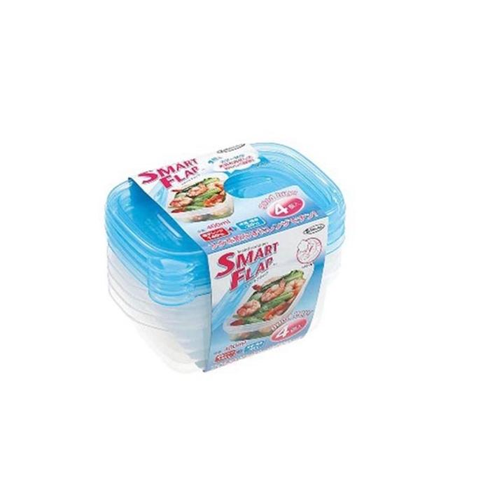 スマートフラップ角型Ｓサイズ 4個組 保存容器 キャニスター | 