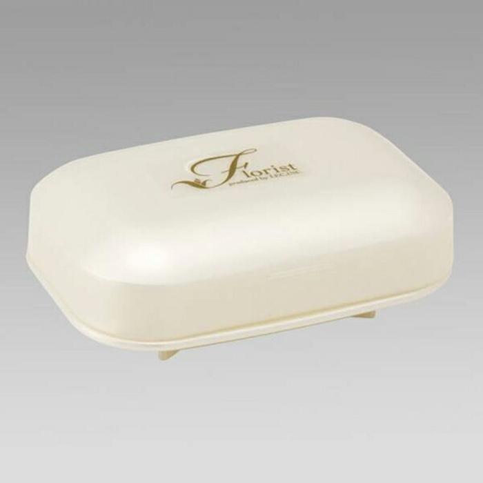 フローリスト 石けん箱 ホワイト ソープトレー ソープディッシュ 石鹸置 石鹸台 石けん置 石けん台 おしゃれ | 