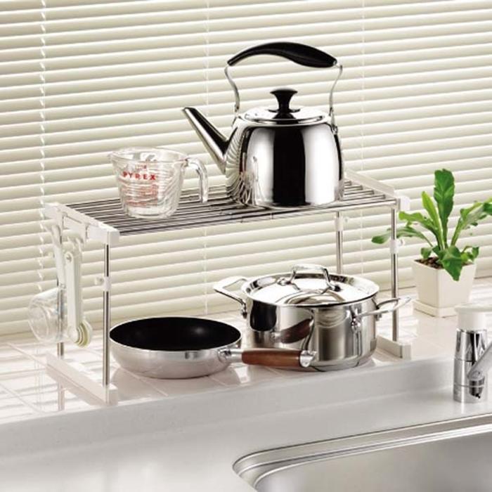 セキュア パイプ棚 キッチンラック 整理ラック 鍋 ヤカン 収納棚 キッチン収納ラック |  | 01