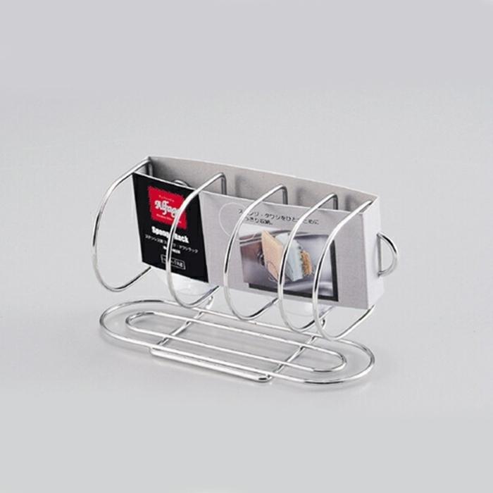 アルファージュ ステンレス製スポンジ・タワシラック スポンジラック タワシ入れ 水切りラック おしゃれ キッチン雑貨 水回り スポンジ入れ | 