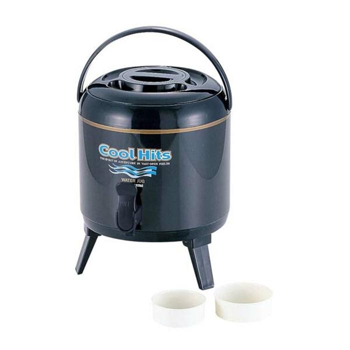 クールヒッツ ウォータージャグ6L ネイビー ステンレス 保冷 保温 大容量 キャンプ アウトドア スポーツ ウォータータンク 防災 水タンク おしゃれ | 