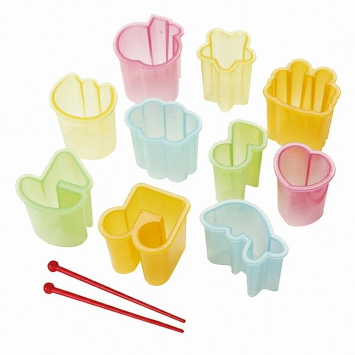 お弁当抜き型セット ミニ 10個入 ピック 2本入 フードピック フルーツピック お弁当 飾り串 串 お弁当グッズ お弁当ピック パーティ おかずピック | 
