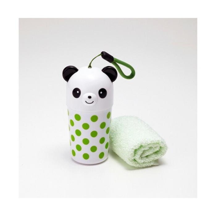 おしぼりセット 水玉 パンダ  子供 ハンドタオル ミニタオル 男の子 女の子 子ども キッズ 手拭きタオル お手拭き おてふき 遠足 | 