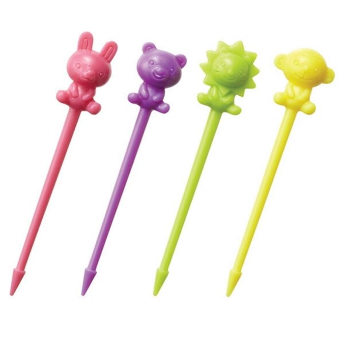 アニマルマスコットピック 20本入 フードピック フルーツピック お弁当 飾り串 串 お弁当グッズ お弁当ピック パーティ おかずピック | 