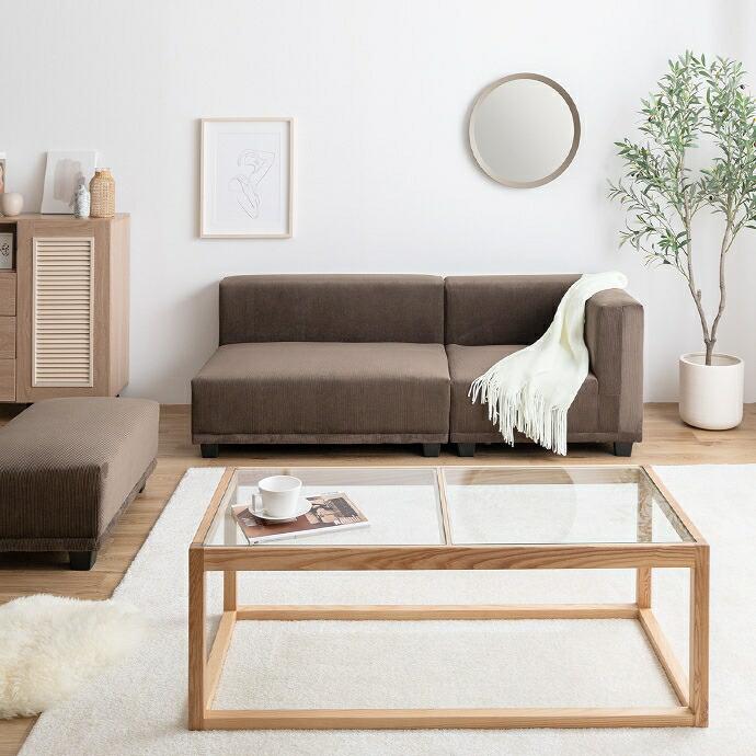 ソファ 2人掛け ファブリック アームレス コーデュロイ ベージュ ブラウン リビングソファ 肘無 シンプル 北欧 カントリー 無地 スタンダード ベーシック 二人用 | ブランド登録なし | 16