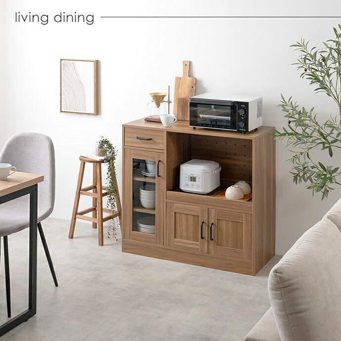 レンジ台 幅88cm 2口コンセント付き スライドトレー レンジラック 炊飯器ラック 木製 おしゃれ キッチンカウンター  スライド棚 ナチュラル ホワイト ブラウン |  | 17