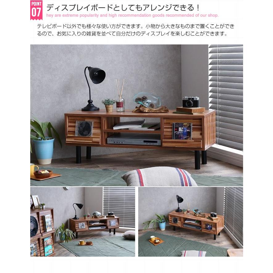 テレビボード 幅110cm テレビ台 ローボード リビングボード 寄木 西海岸 ブルックリン おしゃれ ディスプレイ TV台 |  | 09