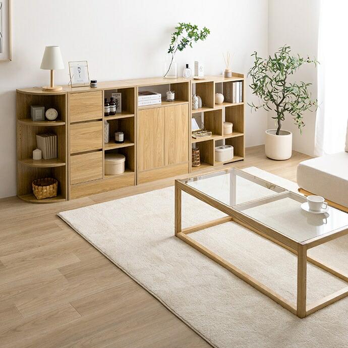 キャビネット 幅55 サイドラック 木製 書斎 書棚 リビングラック サイドキャビネット リビング収納 おしゃれ 北欧 カントリー 扉収納 隠す収納 電話台 FAX台 | ブランド登録なし | 13