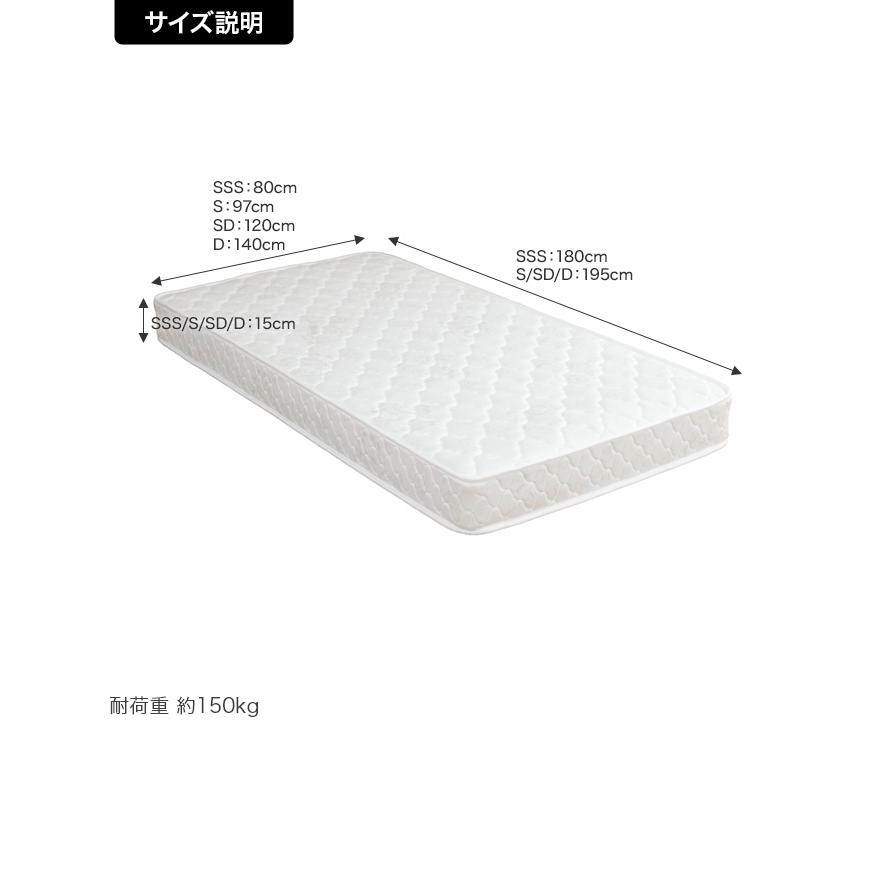 幅広すのこローベッド セミシングル ショート マットレス付き 木製 フロアベッド ボンネルマットレス付き 省スペース ナチュラル ホワイト ブラウン ヘッドレス | ブランド登録なし | 17