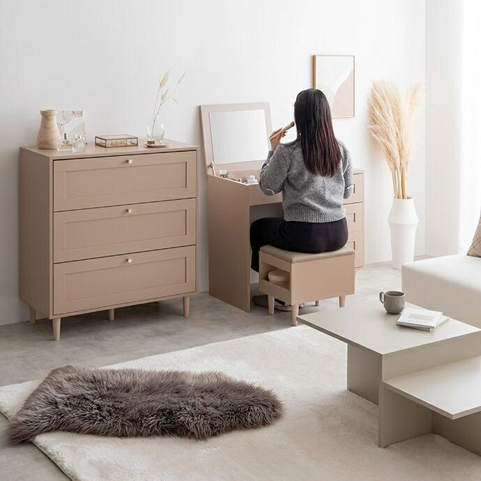 ドレッサーデスク 鏡台 スツール付き 化粧台 ドレッサー USB付き コンセント付き デスク 引出し 木製 2WAY 引き出し付き おしゃれ かわいい 北欧 椅子付き | ブランド登録なし | 15