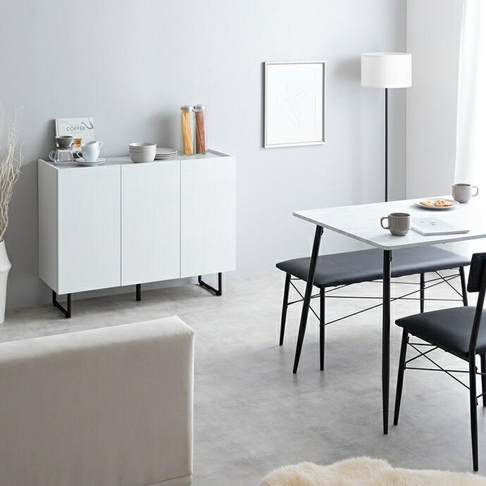 キャビネット 幅100cm コンソール 鏡面 サイドボード サイドラック リビングラック 隠す収納 ホワイト グレー 光沢 おしゃれ かっこいい 北欧 モダン 高級感 一 | ブランド登録なし | 15