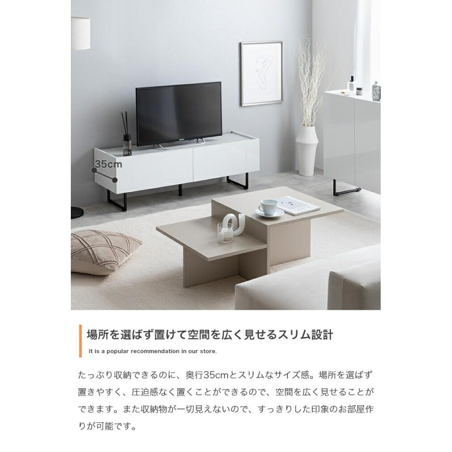 テレビ台 幅120cm テレビボード ローボード 鏡面 おしゃれ かっこいい モダン 北欧 インテリア クラシック TV台 TVボード テレビラック リビングボード リビング | ブランド登録なし | 09