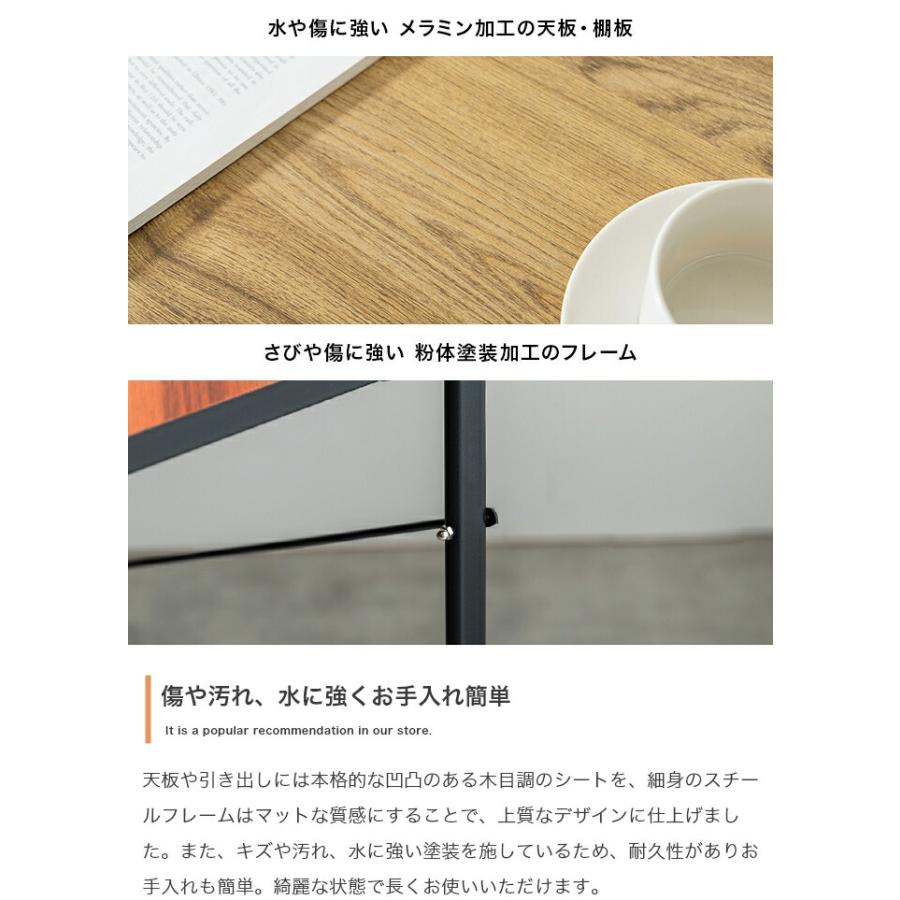 デスク&ラックセット パソコンデスク 引き出し付き 収納付き 幅90cm 電源付 USB付き コンパクト 省スペース デスクワゴン 一人暮らし 木製 PCデスク 引出し | ブランド登録なし | 09