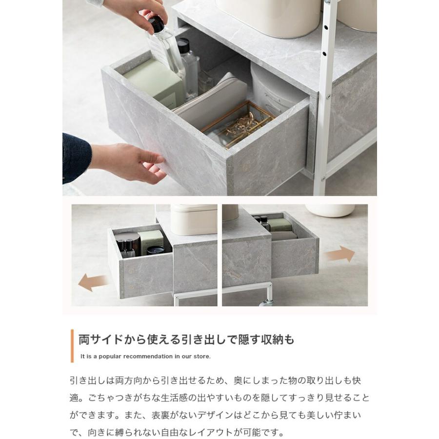 ハンガーラック 棚付き キャスター付き スリム 幅40cm 可動棚 ストーングレー ナチュラル ブラウン 一人暮らし おしゃれ コンパクト 省スペース カバン置き コ | ブランド登録なし | 09