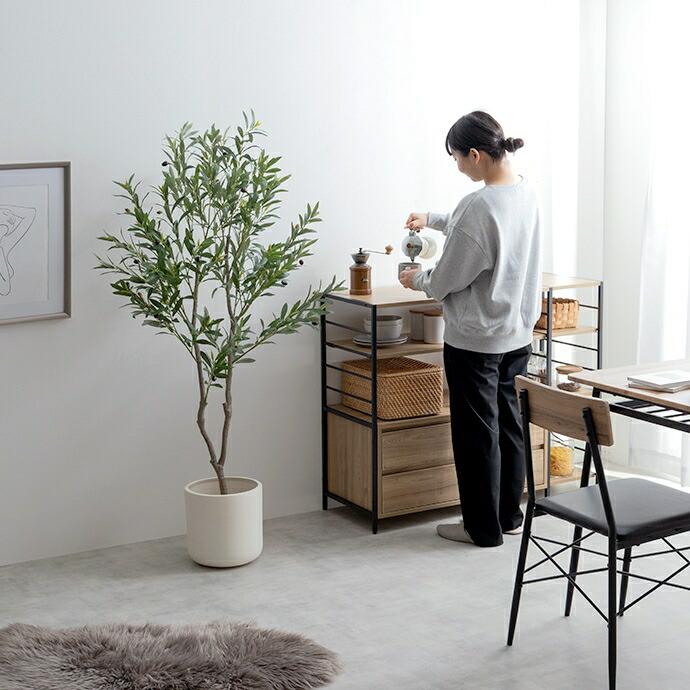 人工観葉植物 光触媒 フェイクグリーン 高さ150cm インテリア 造花 大型 リビング 玄関 飾り 消臭 抗菌 防汚 ホルムアルデヒド分解 グリーン 鉢付き オリーブ | ブランド登録なし | 14