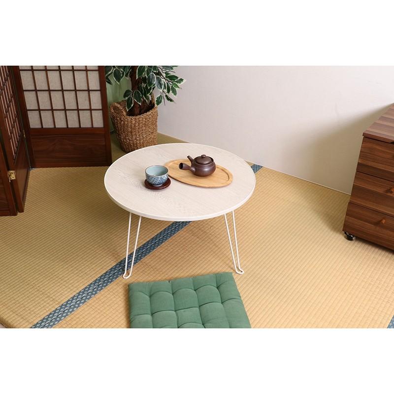 3個入り ローテーブル 丸60cm 円型 折れ脚 折り畳み 折りたたみ リビングテーブル センターテーブル ちゃぶ台 机 ワークテーブル |  | 04