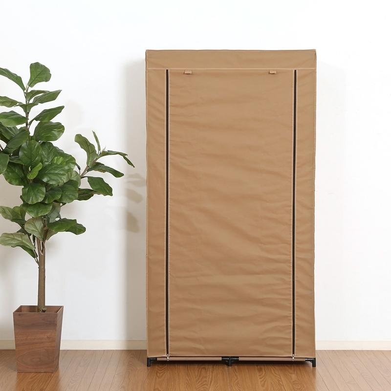 カバー付きワードローブ ワイド クローゼット 洋服ラック ハンガーラック 衣装ラック 洋服掛け 衣類収納 新生活 棚付き 収納棚 おしゃれ |  | 05