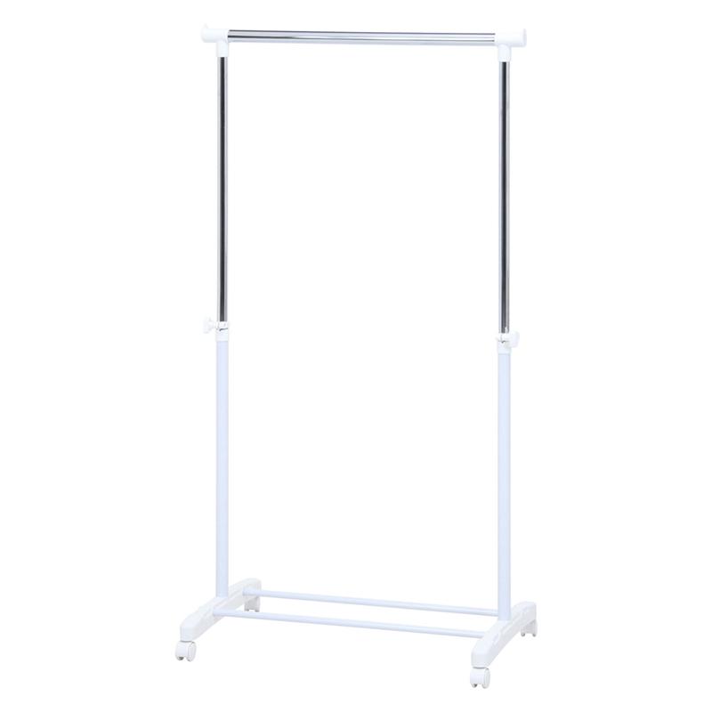 6個セット まとめ買い パイプシングルハンガー ハンガーラック コートハンガー キャスター付き 洋服ラック 洋服掛け 省スペース 丈夫 伸縮 高さ調整 | 
