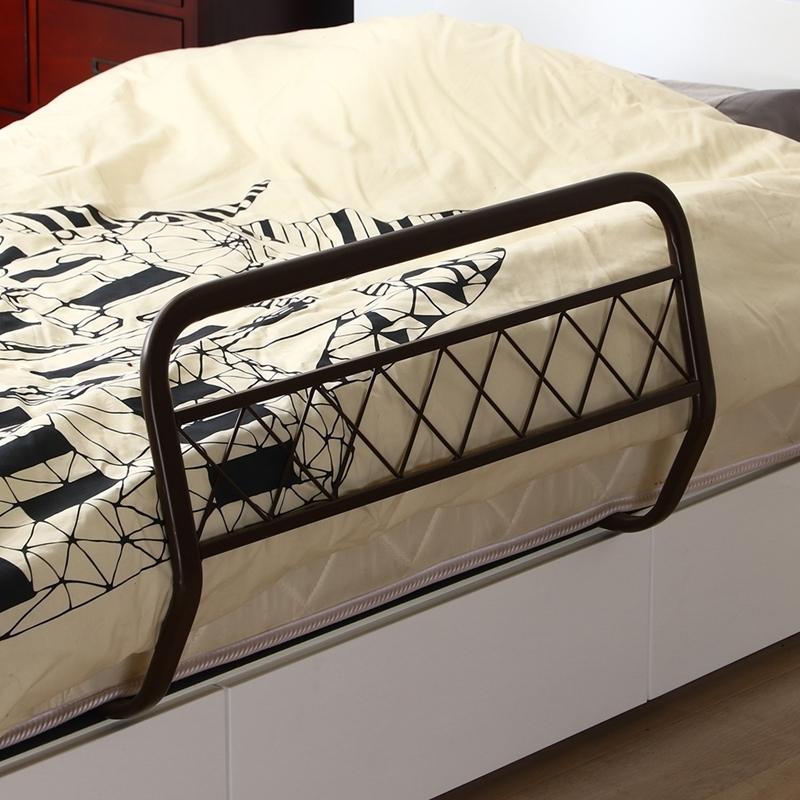 4個セット まとめ買い ベッドガード ブラウン 布団ずれ防止 寝室 転落防止 サイドガード ベッドフェンス おしゃれ シンプル |  | 05