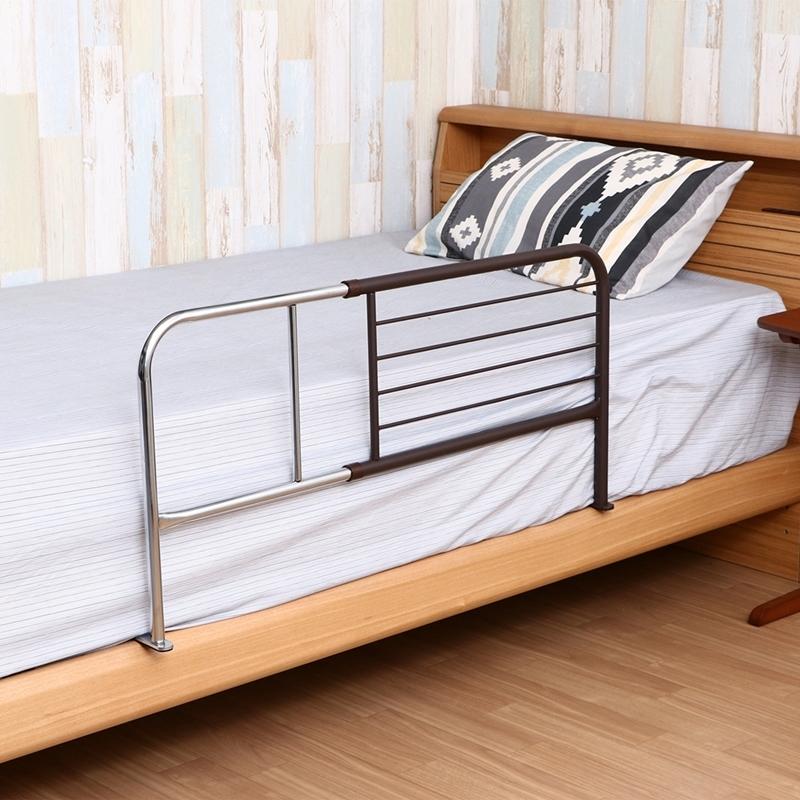 3個セット まとめ買い スライドベッドガード 横伸縮 ハイタイプ ブラウン 布団ずれ防止 寝室 転落防止 サイドガード ベッドフェンス おしゃれ シンプル |  | 06