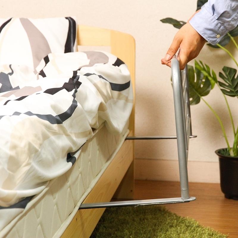 3個セット まとめ買い ベッドガード シルバー 布団ずれ防止 寝室 転落防止 サイドガード ベッドフェンス おしゃれ シンプル |  | 04