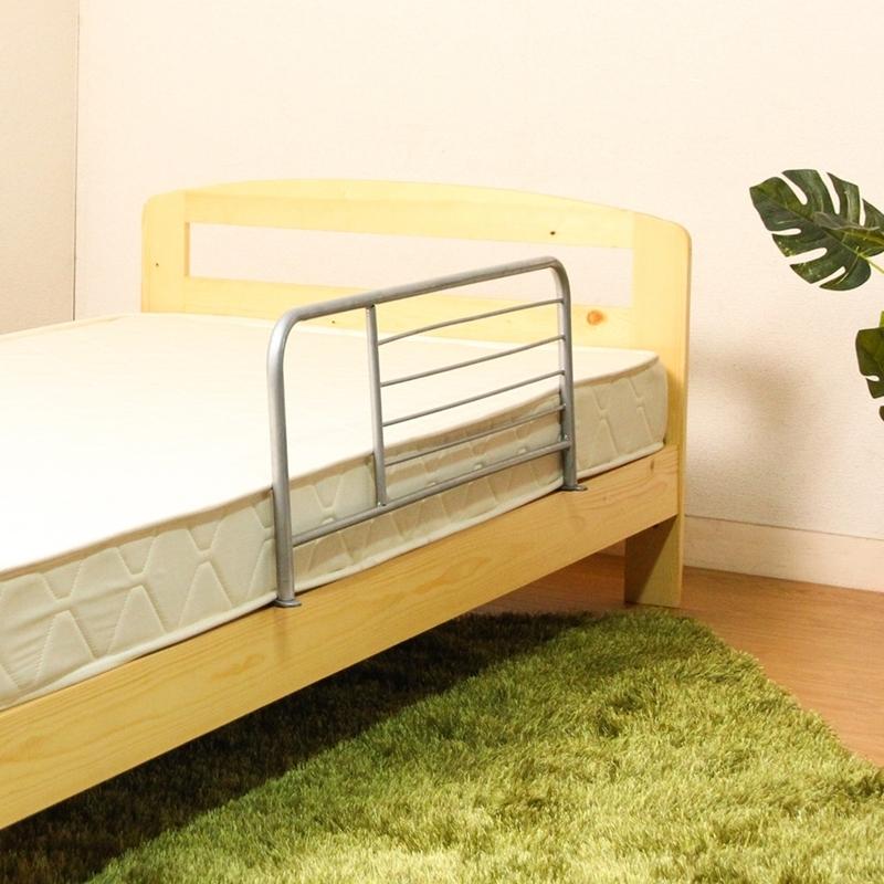 3個セット まとめ買い ベッドガード シルバー 布団ずれ防止 寝室 転落防止 サイドガード ベッドフェンス おしゃれ シンプル |  | 05