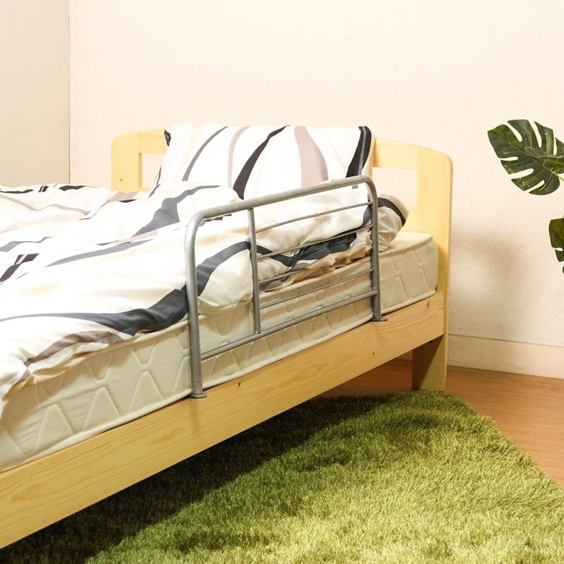3個セット まとめ買い ベッドガード シルバー 布団ずれ防止 寝室 転落防止 サイドガード ベッドフェンス おしゃれ シンプル |  | 06