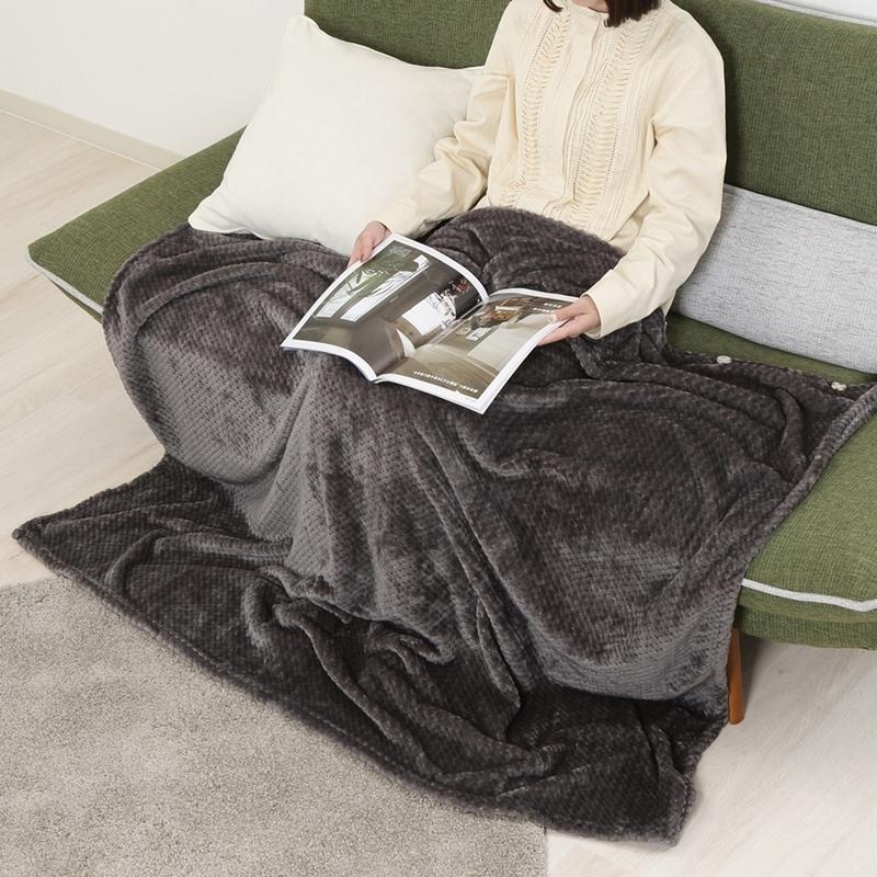 6枚セット まとめ買い サーケル ワッフルフリース ブランケット 120×140cm スチール ひざ掛け 肌掛け 大判 ハーフケット ひざ掛け ひざかけ 膝掛け |  | 06