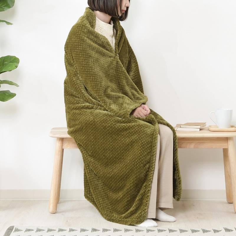 6枚セット まとめ買い サーケル ワッフルフリース ブランケット 120×140cm モス ひざ掛け 肌掛け 大判 ハーフケット ひざ掛け ひざかけ 膝掛け オフィス 車中 |  | 05
