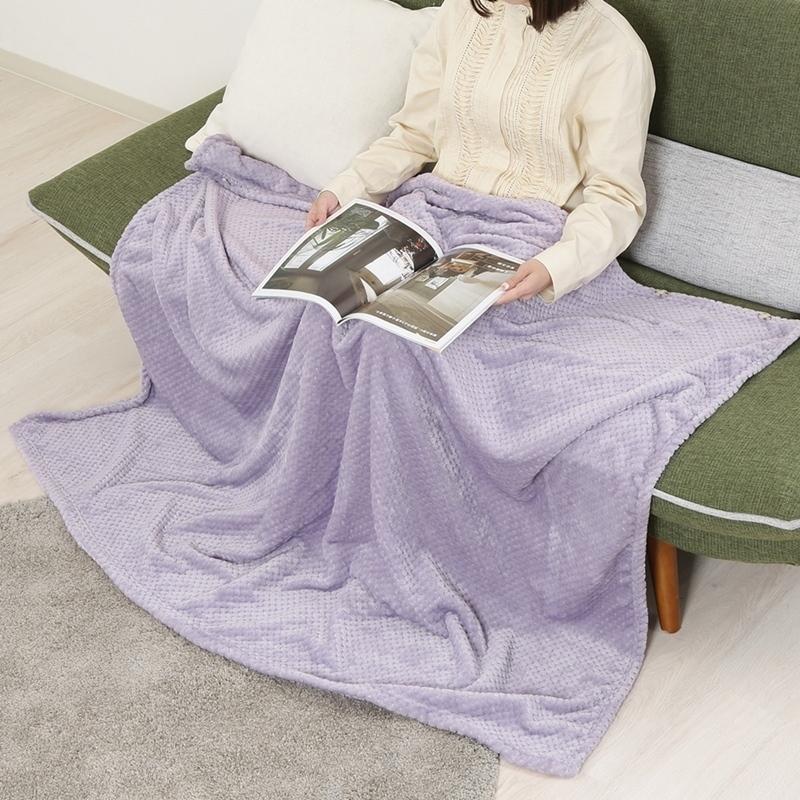 6枚セット まとめ買い サーケル ワッフルフリース ブランケット 120×140cm ライラック ひざ掛け 肌掛け 大判 ハーフケット ひざ掛け ひざかけ 膝掛け オフィス |  | 06