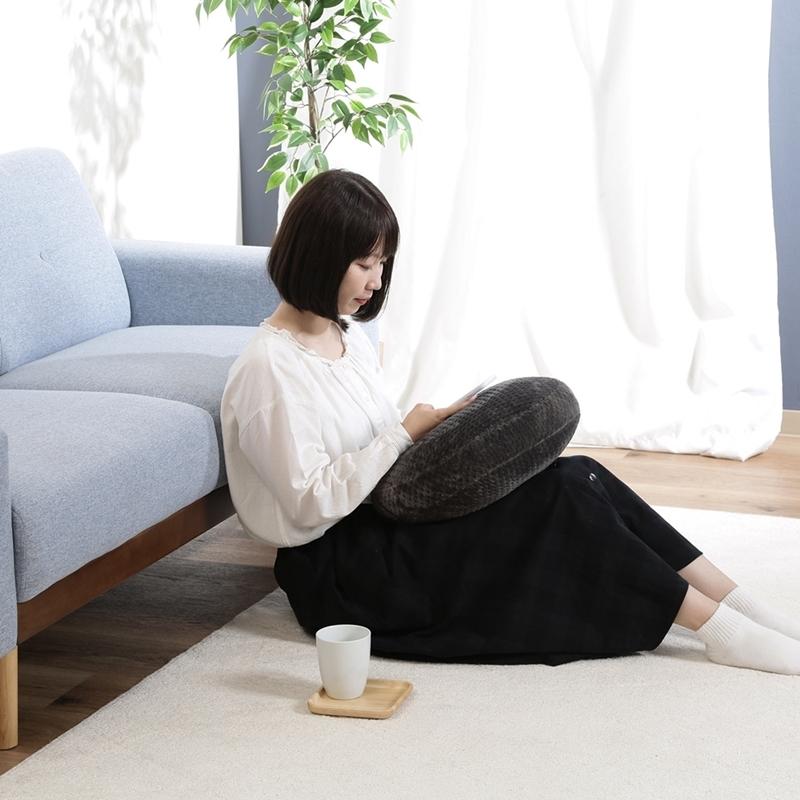 6個セット まとめ買い サーケル ワッフルフリース モチモチクッション 直径40cm スチール ラウンド 丸 円形 リビングクッション 座布団 無地 17cm厚 |  | 06