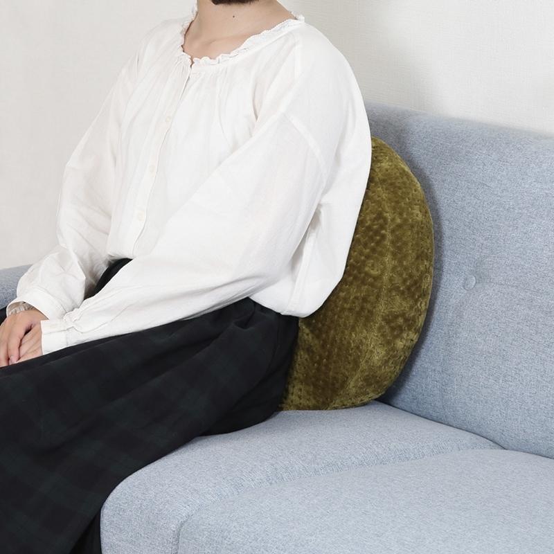 6個セット まとめ買い サーケル ワッフルフリース モチモチクッション 直径40cm モス ラウンド 丸 円形 リビングクッション 座布団 フロアクッション 無地 17cm |  | 03