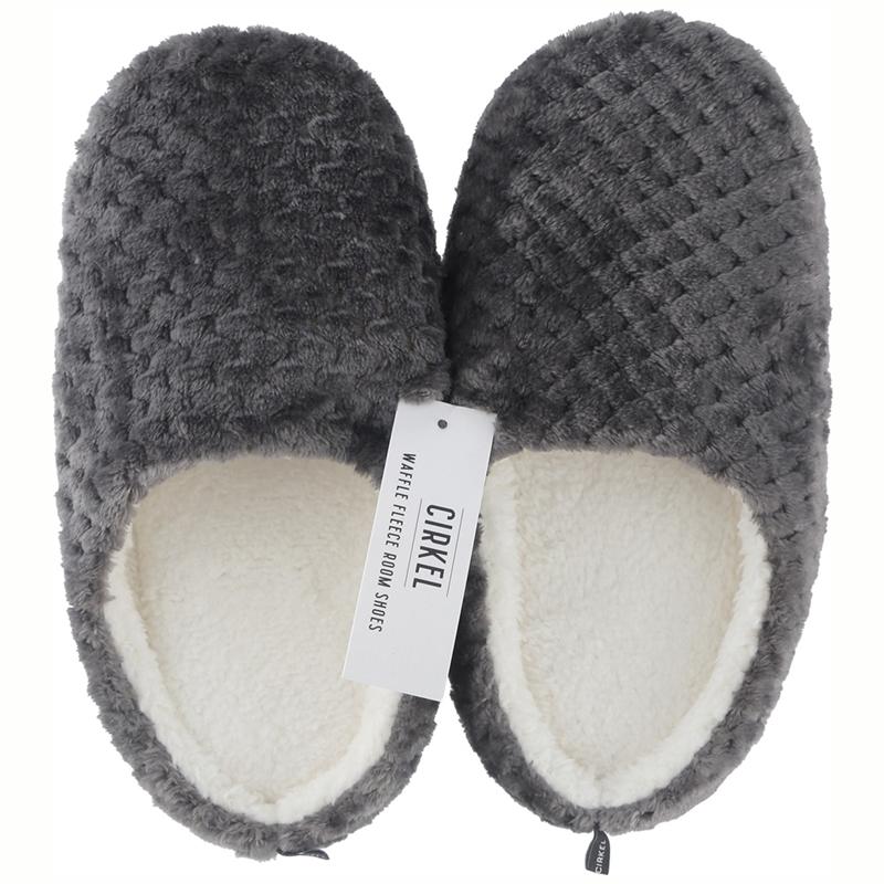 6足セット まとめ買い サーケル ワッフルフリース ルームシューズ スチール レディース メンズ 来客 おしゃれ あったか 室内履き | 