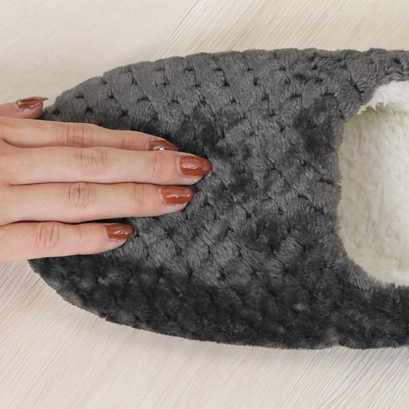 6足セット まとめ買い サーケル ワッフルフリース ルームシューズ スチール レディース メンズ 来客 おしゃれ あったか 室内履き |  | 02