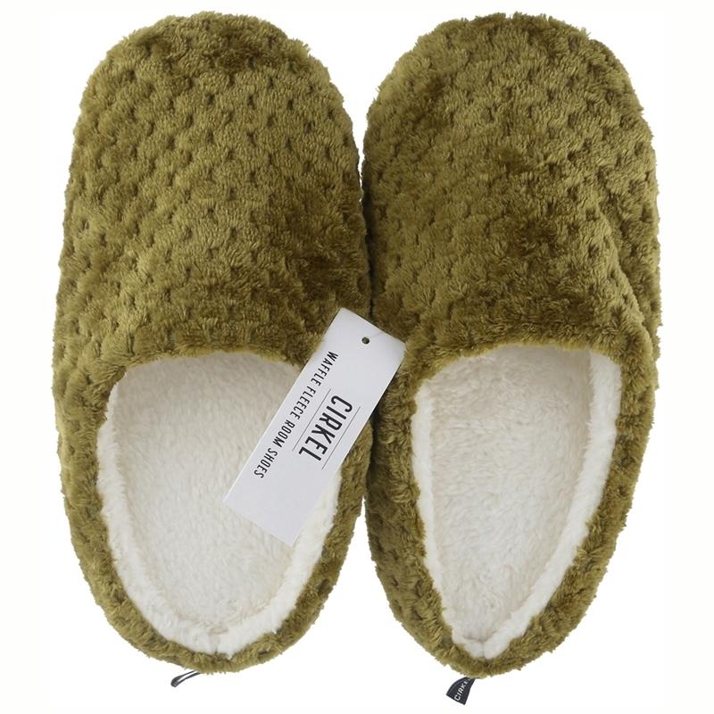 6足セット まとめ買い サーケル ワッフルフリース ルームシューズ モス レディース メンズ 来客 おしゃれ あったか 室内履き | 