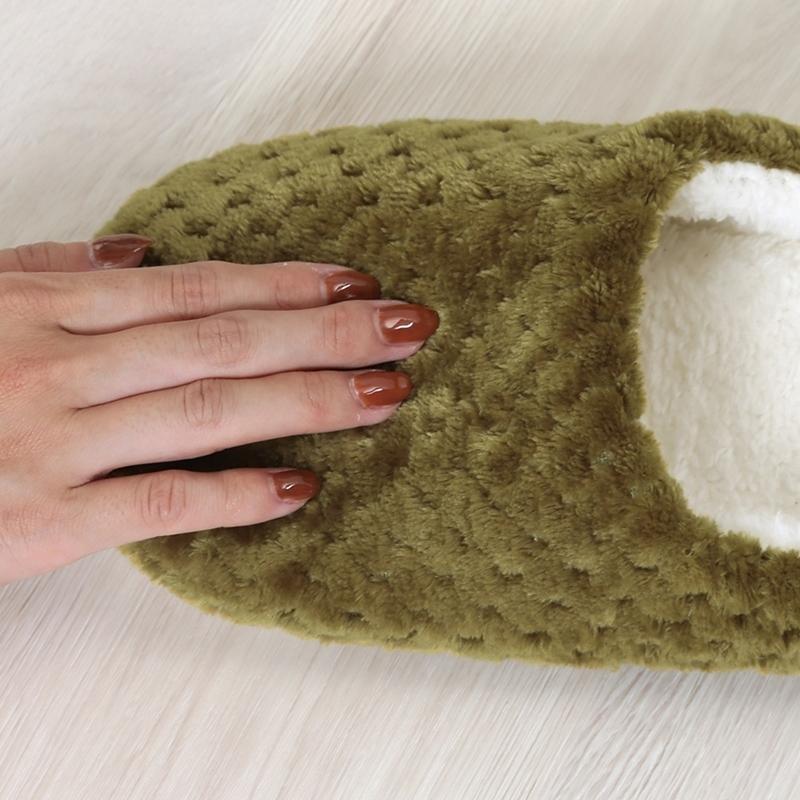 6足セット まとめ買い サーケル ワッフルフリース ルームシューズ モス レディース メンズ 来客 おしゃれ あったか 室内履き |  | 02