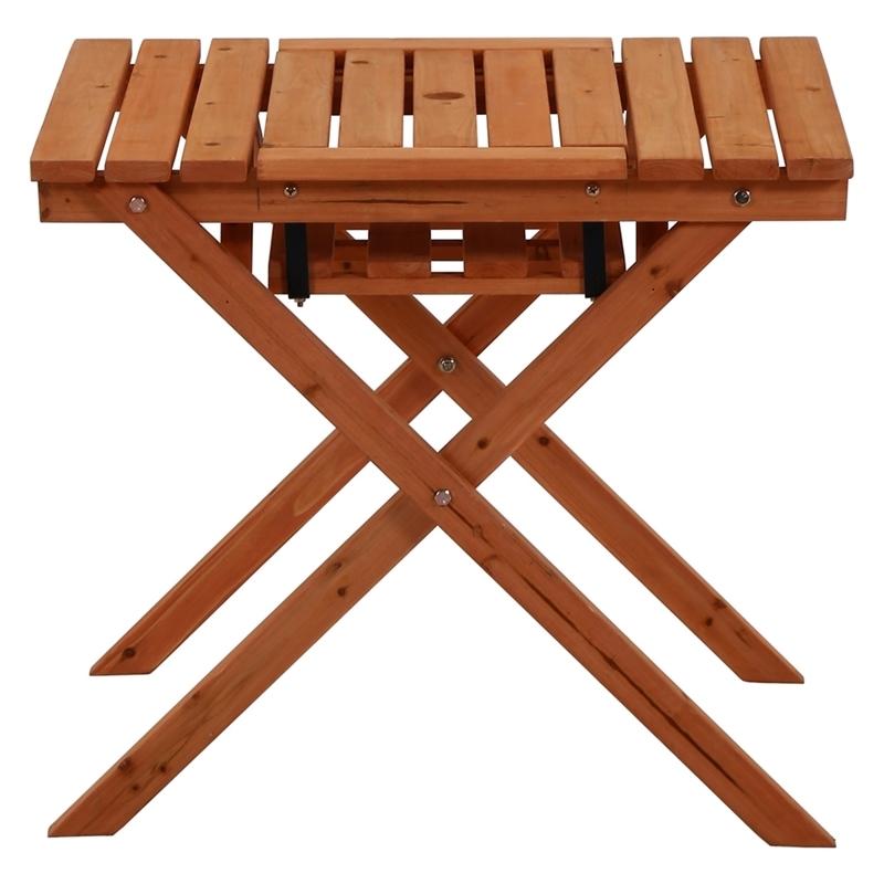 ガーデン テーブル セット 3点セット 杉材ＢＢＱテーブル＆ベンチセット ミニ コンロスペース付 アウトドアテーブル キャンプ バーベキュー レジャー |  | 02