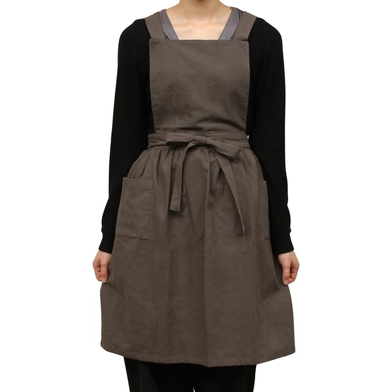 6着セット まとめ買い サーケル ドレスエプロン チャコール 保育士 ドレス 無地 ガーデニング カフェ 幼稚園 保育園 パン屋 ベーカリー 花屋 コットン |  | 02