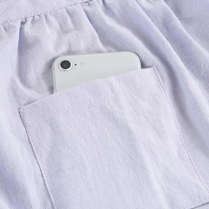 6着セット まとめ買い サーケル お手伝いドレスエプロン ライラック 保育士 ドレス 無地 ガーデニング カフェ 幼稚園 保育園 パン屋 花屋 コットン ポケット付き |  | 03