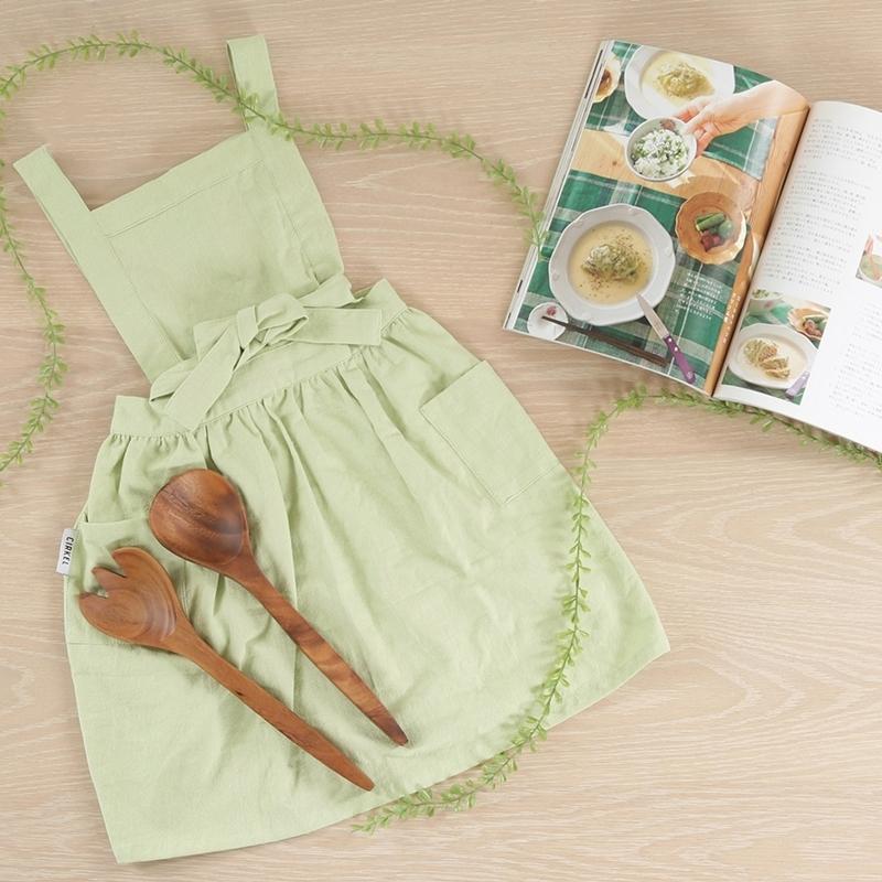 6着セット まとめ買い サーケル お手伝いドレスエプロン ピスタチオ 保育士 ドレス 無地 ガーデニング カフェ 幼稚園 保育園 パン屋 花屋 コットン ポケット付き |  | 06