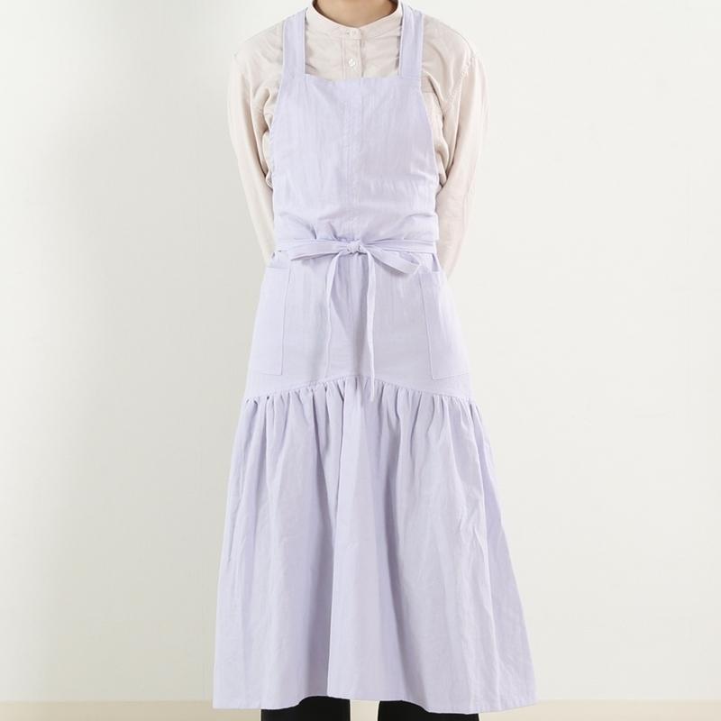6着セット まとめ買い サーケル ロングドレスエプロン ライラック 保育士 ドレス 無地 ガーデニング カフェ 幼稚園 保育園 パン屋 花屋 コットン ポケット付き |  | 02