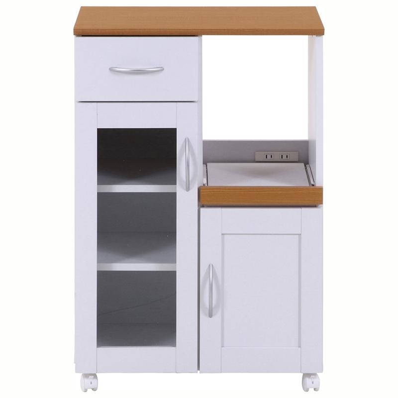 キッチンカウンター 幅60cm キャスター付き レンジ台 コンセント付き 家電収納 レンジラック 食器棚 キッチンキャビネット 炊飯器ラック キッチンワゴン 収納 |  | 02