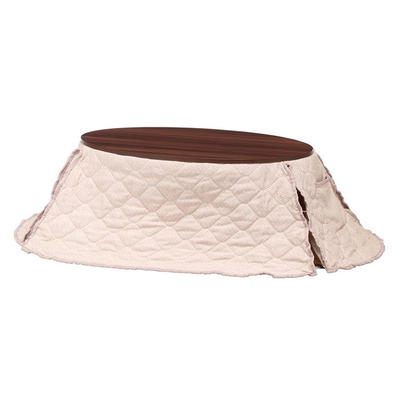 こたつ オーバル 布団付き アイボリー こたつセット 炬燵 おしゃれ かわいい ひとり暮らし ワンルーム こたつテーブル 楕円形 北欧 モダン リビング | 