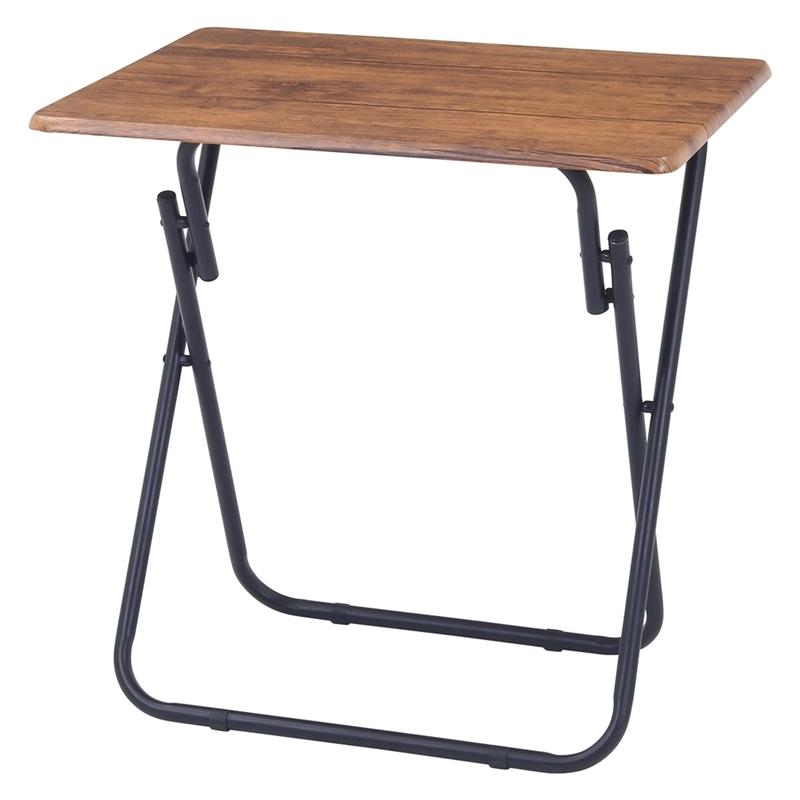 折りたたみテーブルチェアセット ブラウン 折り畳みテーブル 椅子 セット パソコンデスク 作業テーブル フォールディング 机 ダイニングテーブル ハイタイプ |  | 01