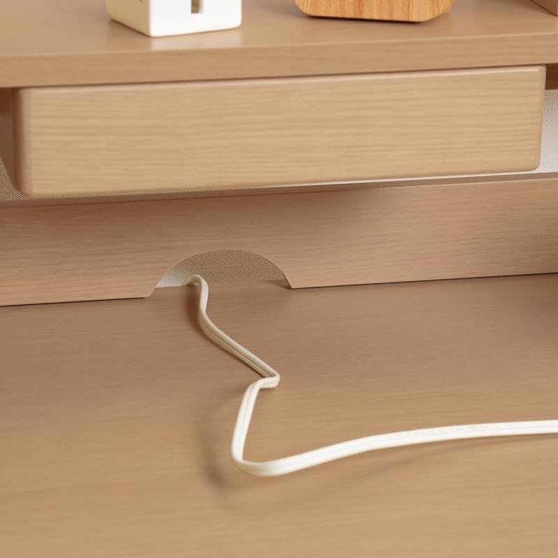 シンプルデスク ハック ナチュラル ライト付き 学習机 勉強机 新生活 入学 おしゃれ 引き出し 収納 木製 作業机 パソコンデスク |  | 05