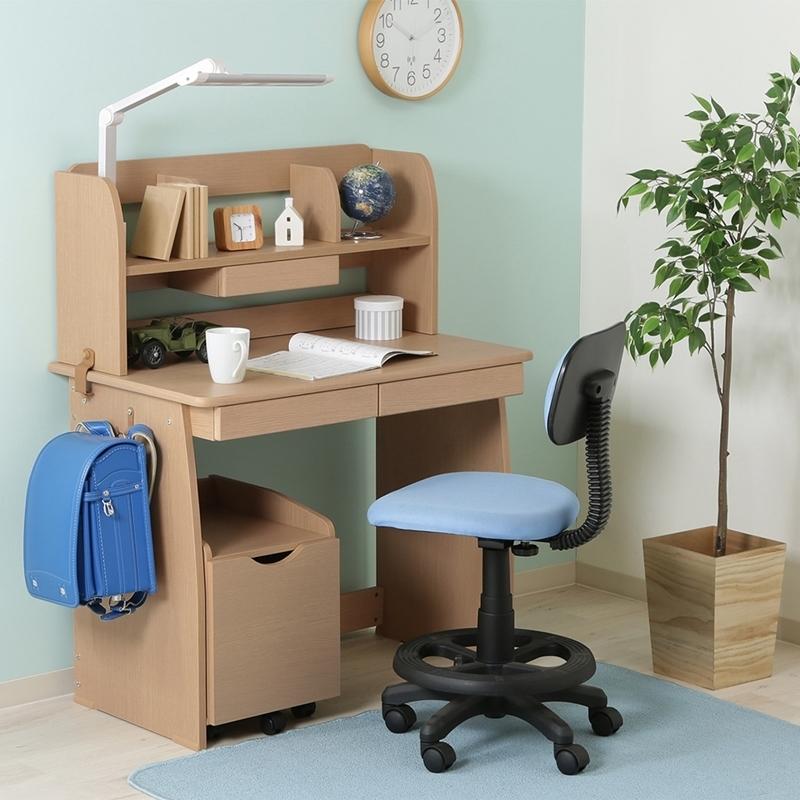 シンプルデスク ハック ナチュラル ライト付き 学習机 勉強机 新生活 入学 おしゃれ 引き出し 収納 木製 作業机 パソコンデスク |  | 06