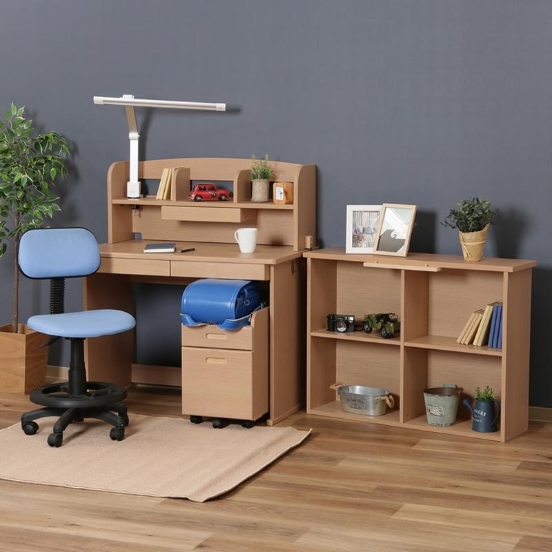 くみかえデスク ユッカ ナチュラル ライト付き 学習机 勉強机 新生活 入学 おしゃれ 引き出し 収納 木製 作業机 パソコンデスク |  | 06