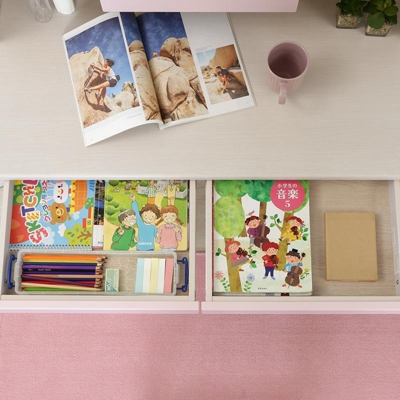 くみかえデスク ユッカ ピンク ライト付き 学習机 勉強机 新生活 入学 おしゃれ 引き出し 収納 木製 作業机 パソコンデスク |  | 05