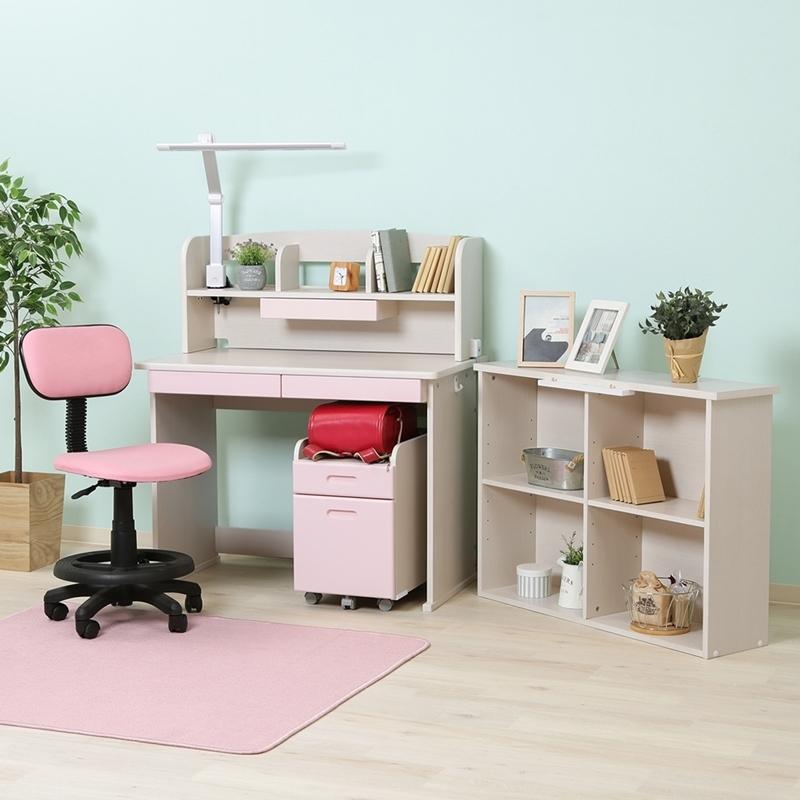 くみかえデスク ユッカ ピンク ライト付き 学習机 勉強机 新生活 入学 おしゃれ 引き出し 収納 木製 作業机 パソコンデスク |  | 06